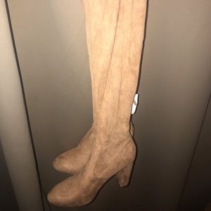 Knee high faux suede boots new with tags